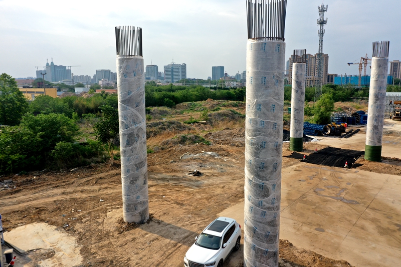 东二路上跨铁路桥引桥施工6月份工程动态 - 山东泰和城建发展有限公司